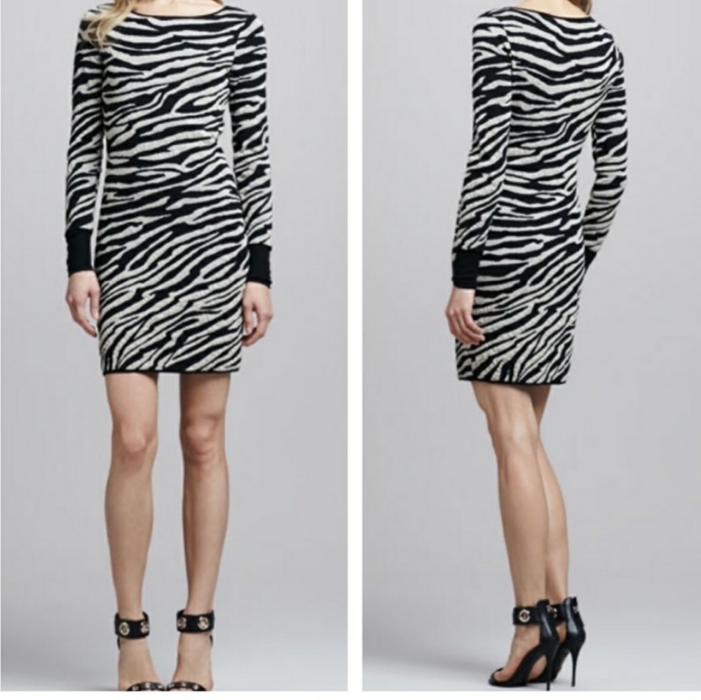 Diane Von Furstenberg Evana Gold Animal Print Dress Rare Holiday Metallic Celeb